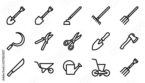 Hand drawn gardening tools collection created by a professional vector illustrator for your creative agricultural design projects today
