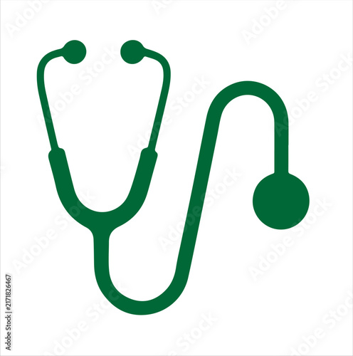 Green Medical Stethoscope Healthcare Icon