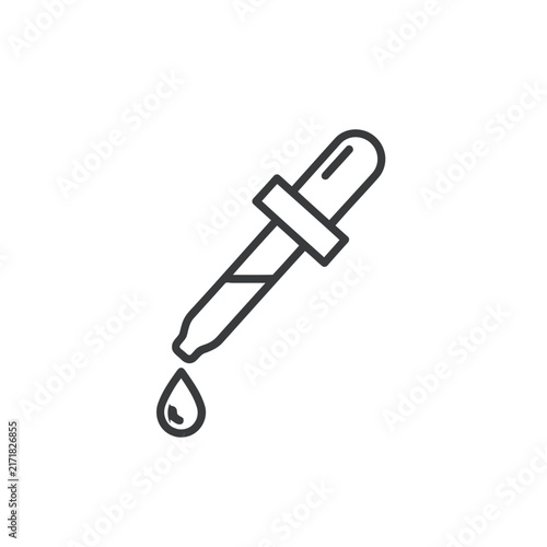Dropper Precision Icon – Minimalist Liquid Dispensing Symbol