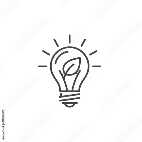 Eco Energy Sustainability Light Bulb Icon