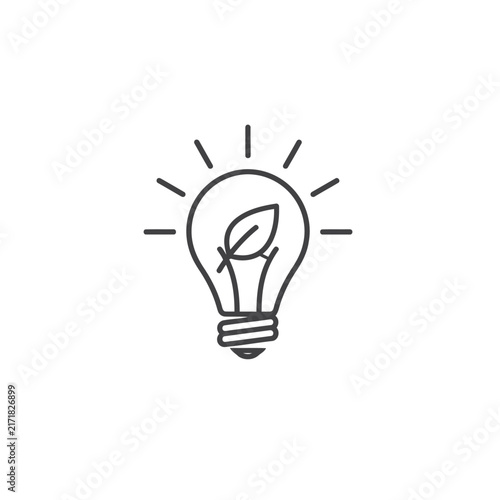 Eco Light Bulb Sustainable Energy Icon