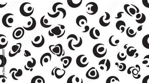 Black and white abstract seamless pattern