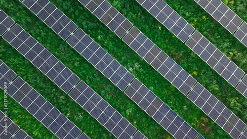 Offset Panel Lines Form Renewable Energy Pattern