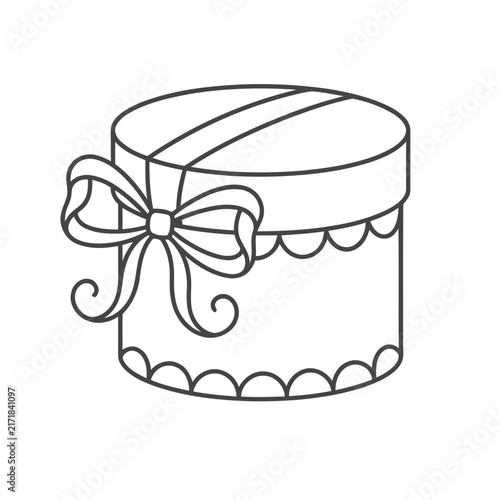 Gift box with ribbon and bow