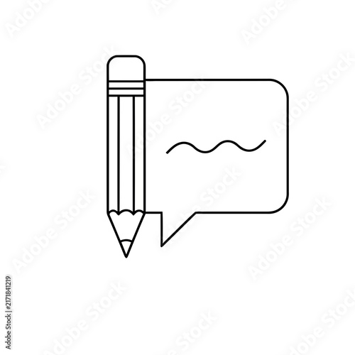 Pencil and Speech Bubble Icon