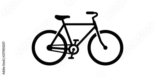 Bild auf Leinwand Black classic bicycle silhouette icon vector isolated over transparent