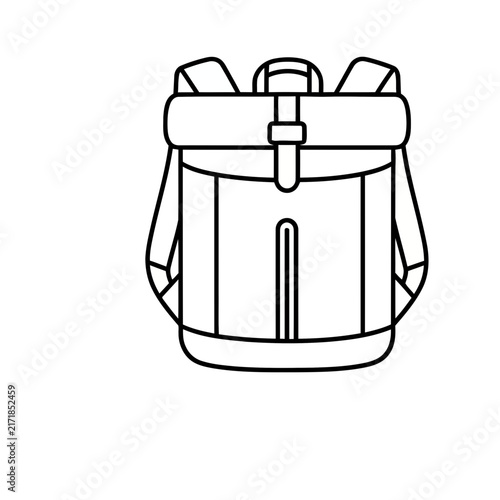 Backpack outline icon