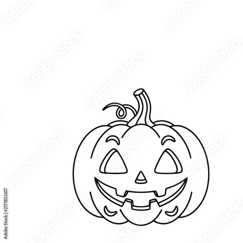 Halloween pumpkin outline