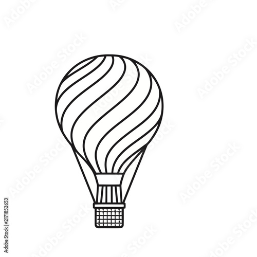 Hot air balloon outline