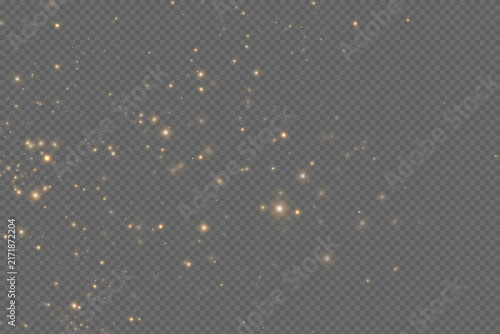 Golden Light Particles and Glitter Wave Transparent