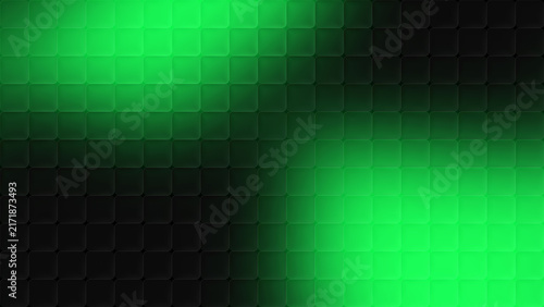 Obraz na płótnie Futuristic green glassmorphism background with a dark cubic gradient pattern