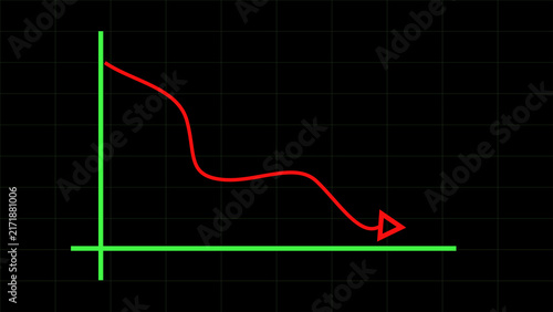 Fotografía Vertical line elements align clean green performance marks over grid displays