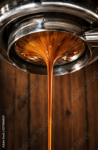 Espresso Extraction Pouring From Bottomless Portafilter