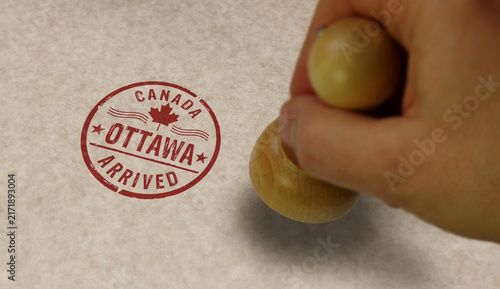Ottawa arrived stamp and stamping