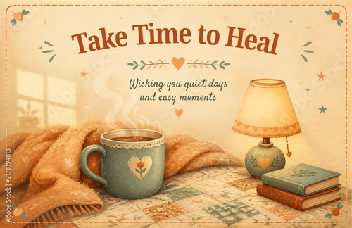 heal card still life with coffee cup