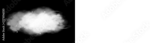 фотографія Realistic white steam cloud with smoke overlay isolated on transparent backgroun
