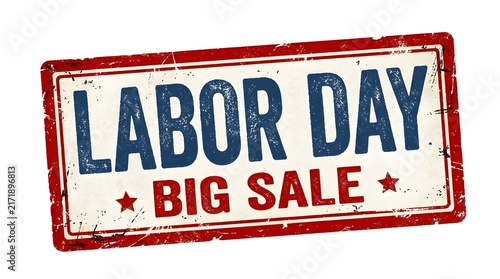 Labor day usa big sale grunge rubber stamp graphic