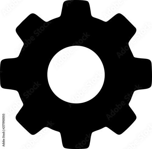 Gear Cog Silhouette Vector Illustration