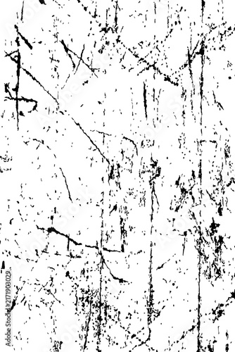 Black and White Scratch Grunge Overlay Texture, Distressed Weathered Line Vector Illustration