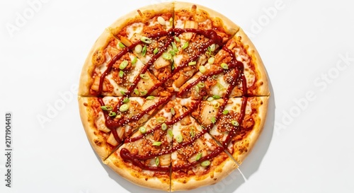 Delicious BBQ Chicken Pizza with a Crispy Crust.