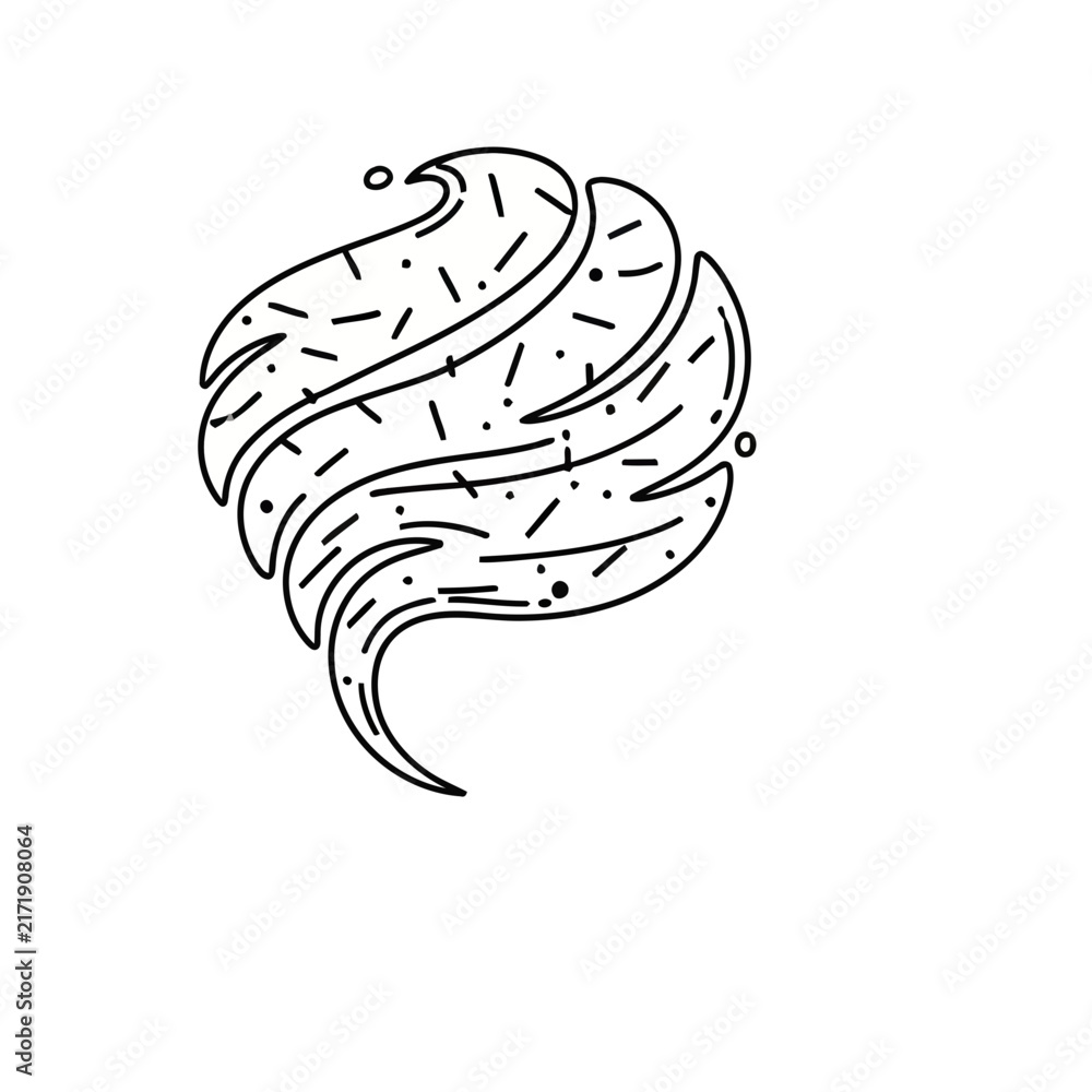 Obraz premium Swirl of cream with dots and lines