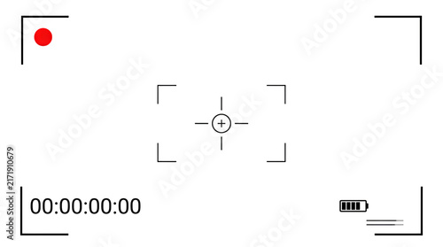 Targeting crosshair with red dot and battery indicator display transparent background