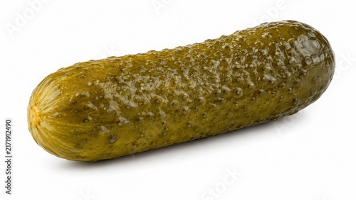 Fotografie pickled cucumber isolated on transparent background cut out