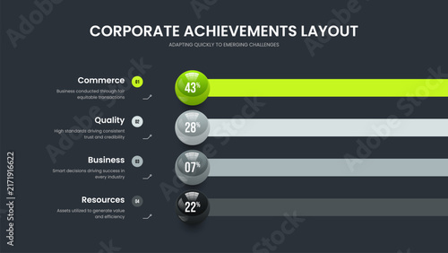 Corporate Plan 4 Option Infographic Frame Layout. Creative Proposal Slide Design Vector Illustration. Digital Overview Four Step Chart Presentation Template.