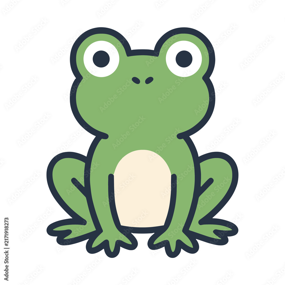 Naklejka premium Cartoon frog illustration