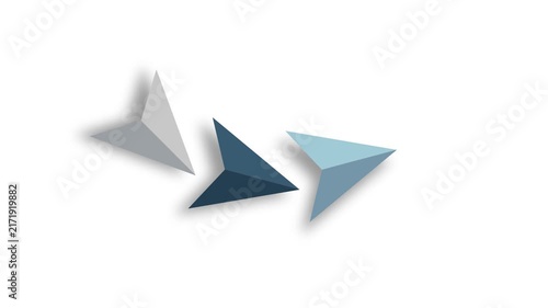 Infographic Timeline Template with Colorful Paper Plane Arrows, Modern Business Process Flow