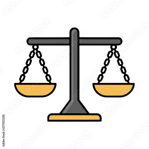 Canvas Print Scales of Justice icon