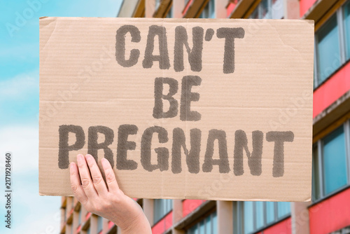 Quadro su tela "Can't be pregnant" Finality of reproductive diagnosis
