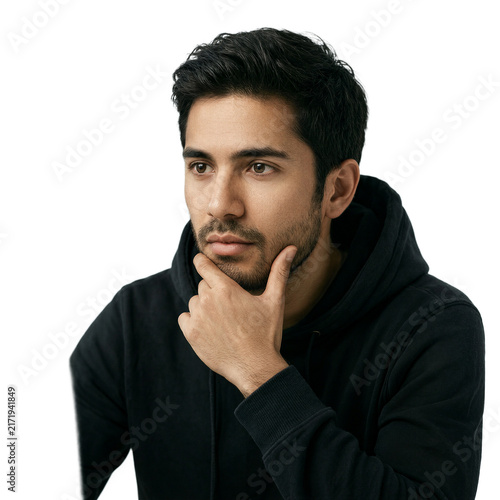 Plakat Coder programmer developer thinking about secure enclaves isolated on a transparent background for technology and software engineering concepts