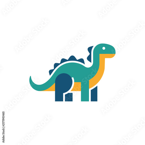 Cute Dinosaur Icon Vector Illustration