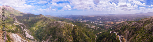 Aerial Tas Lyell Queenstown town short pan
