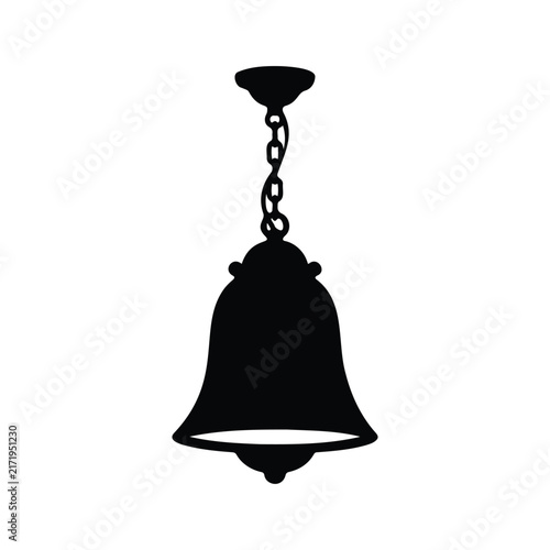 Hanging lamp silhouette icon vector flat design.