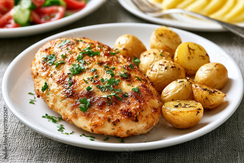 Golden Crusted Chicken With Fresh Parsley