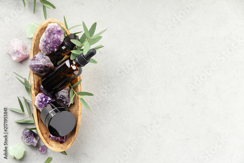 Holistic Spa Essentials with Amethyst and Aromatherapy Oils