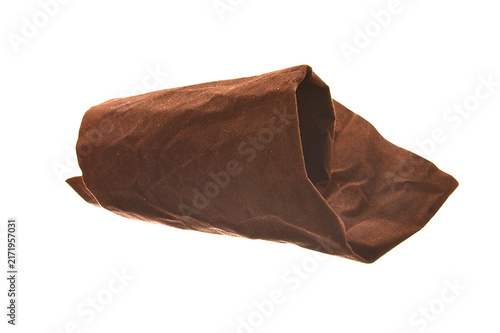 Crumpled paper isolated on white background