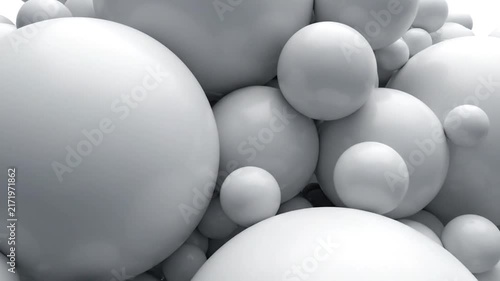 Abstract spherical cluster with diverse sized particles