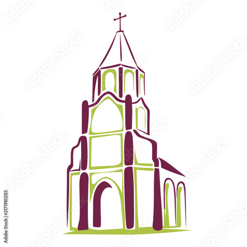 Church isolated vector illustration