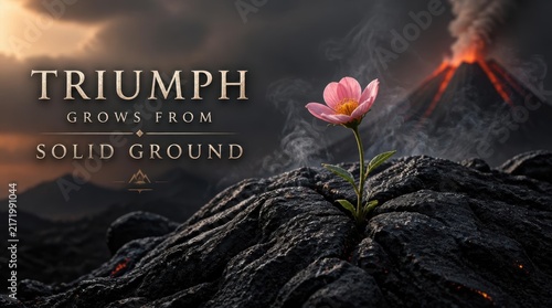 Volcanic rock strong and unyielding contrasted with a high-fidelity gigapixel v2-6x