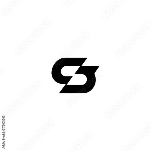 Abstract dynamic logo mark, bold monogram for tech or sports brand