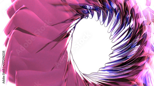 Abstract Pink and Blue Swirling Geometric Flowing Liquid Shapes Creative Artistic Digital Background Design