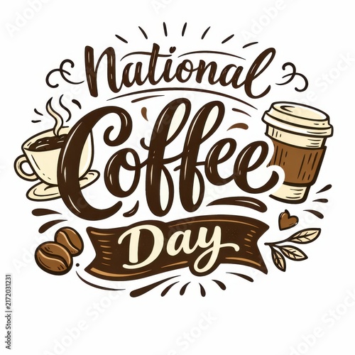 National Coffee Day Illustration