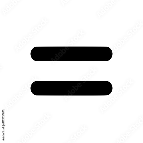 Obraz na płótnie Approximately equal icon, black glyph vector symbol for web and app interface de