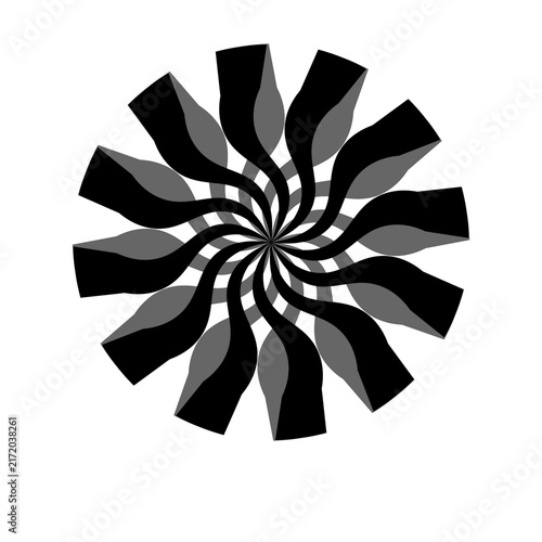  Black and White Spiral