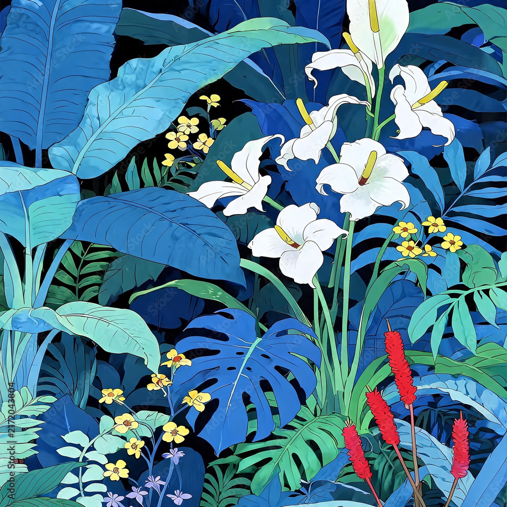 seamless pattern with flowers