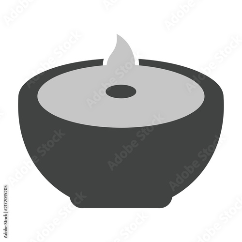 Minimalist oil lamp icon illustration with flame symbol design