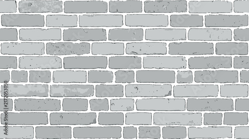 Cartoon Brick Wall Texture Isolated
